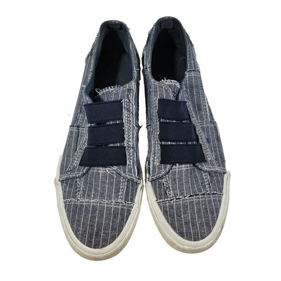 Blowfish Women's Size 8.5M Maura Blue White Striped Casual Sneakers - Picture 1 of 6